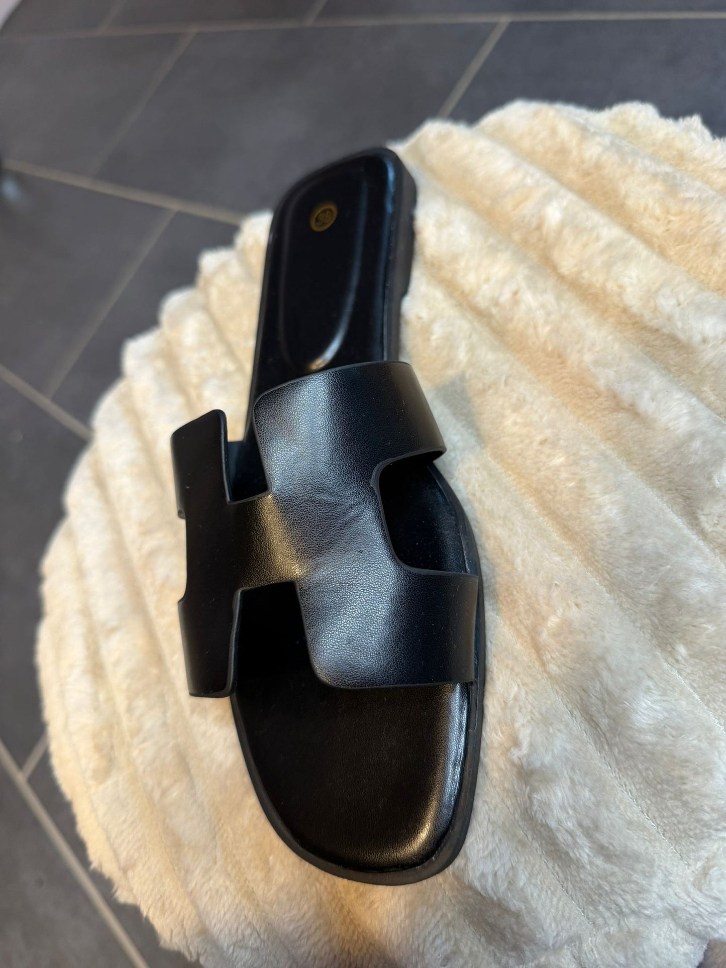 Zwarte H slippers | Dames